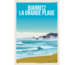 CB85 - Lot de 5 Cabas Biarritz La Grande Plage